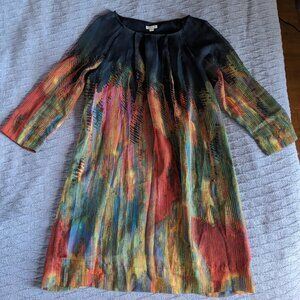 Colorful floaty Solar knee-length dress